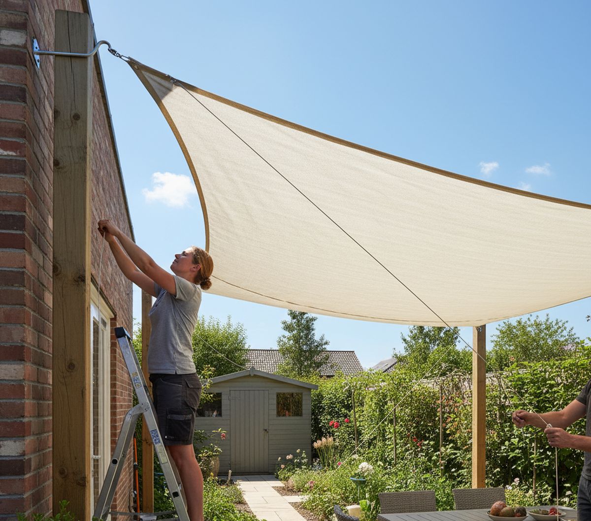 Comment installer une voile d'ombrage rectangulaire